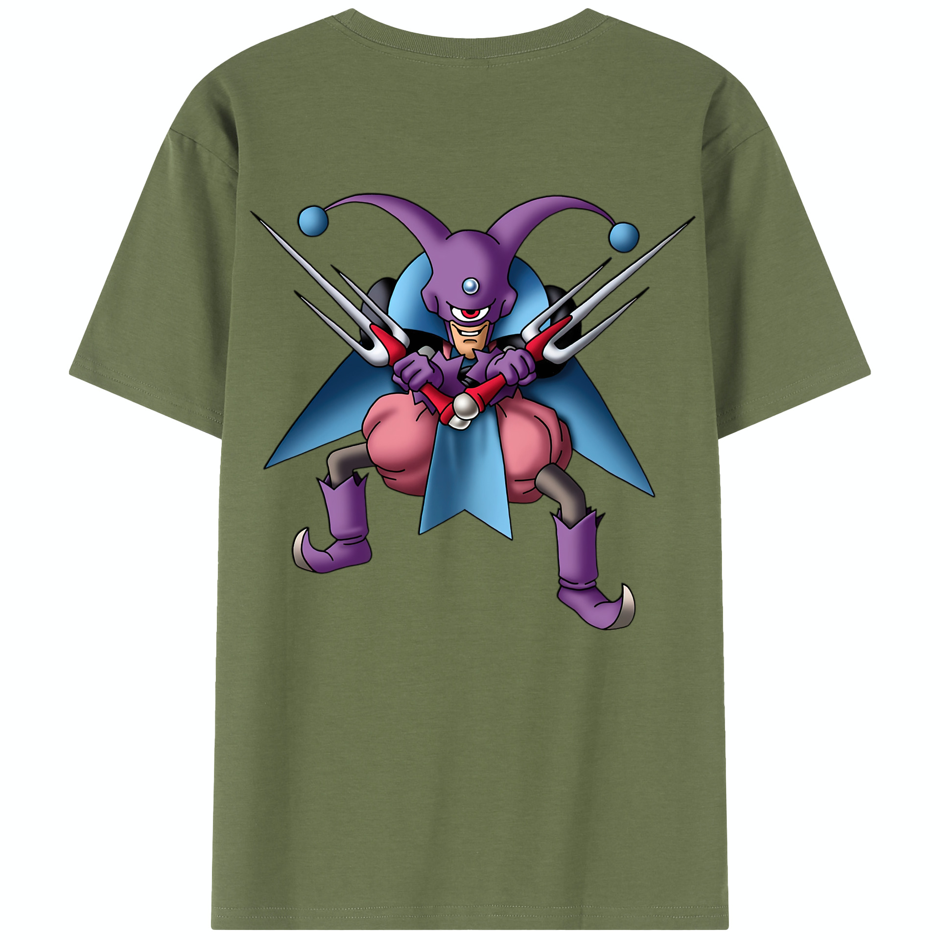 （画像用） ドラゴンクエスト Doragon Kuesuto Dragon Quest 綿100％半袖Tシャツ（背面プリント）